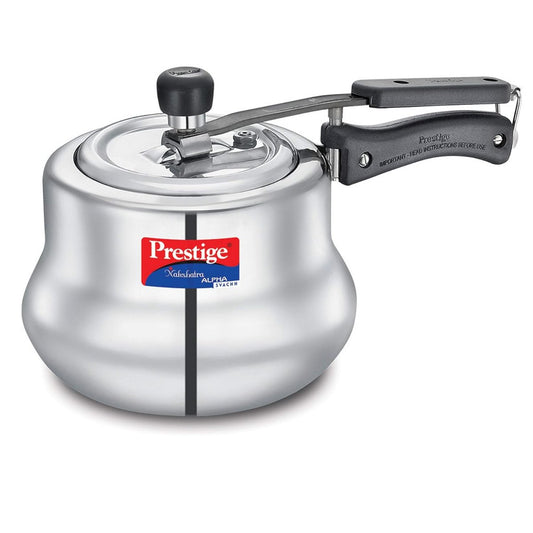 Prestige Svachh Nakshatra Alpha Stainless Steel 3.5 Liter Handi Pressure Cooker, Silver - 20257