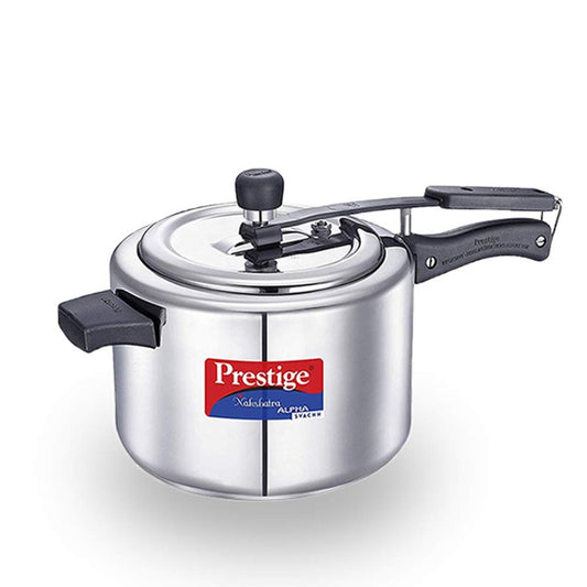 Prestige Svachh Nakshatra Alpha Stainless Steel 5 Liter Pressure Cooker, Silver - 20246