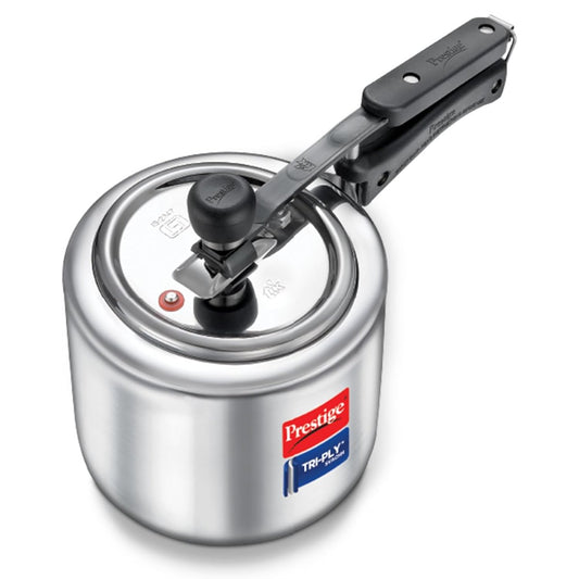 Prestige Triply Svachh Inner Lid, 3 Liter Pressure Cooker, Silver - 20714