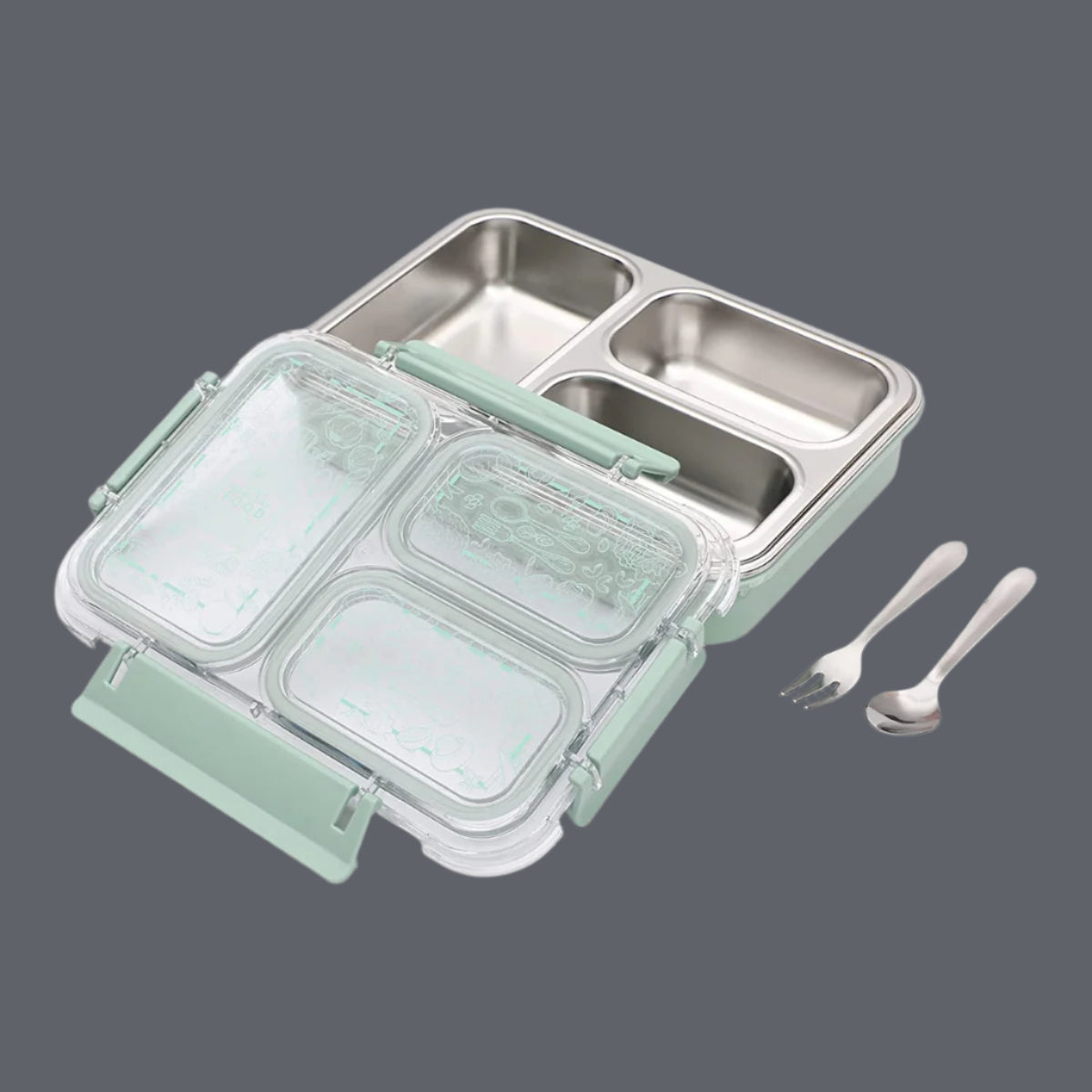 Jaypee Stainless Steel Exteel Tripple Cavity Lunch Box, Microwave Safe