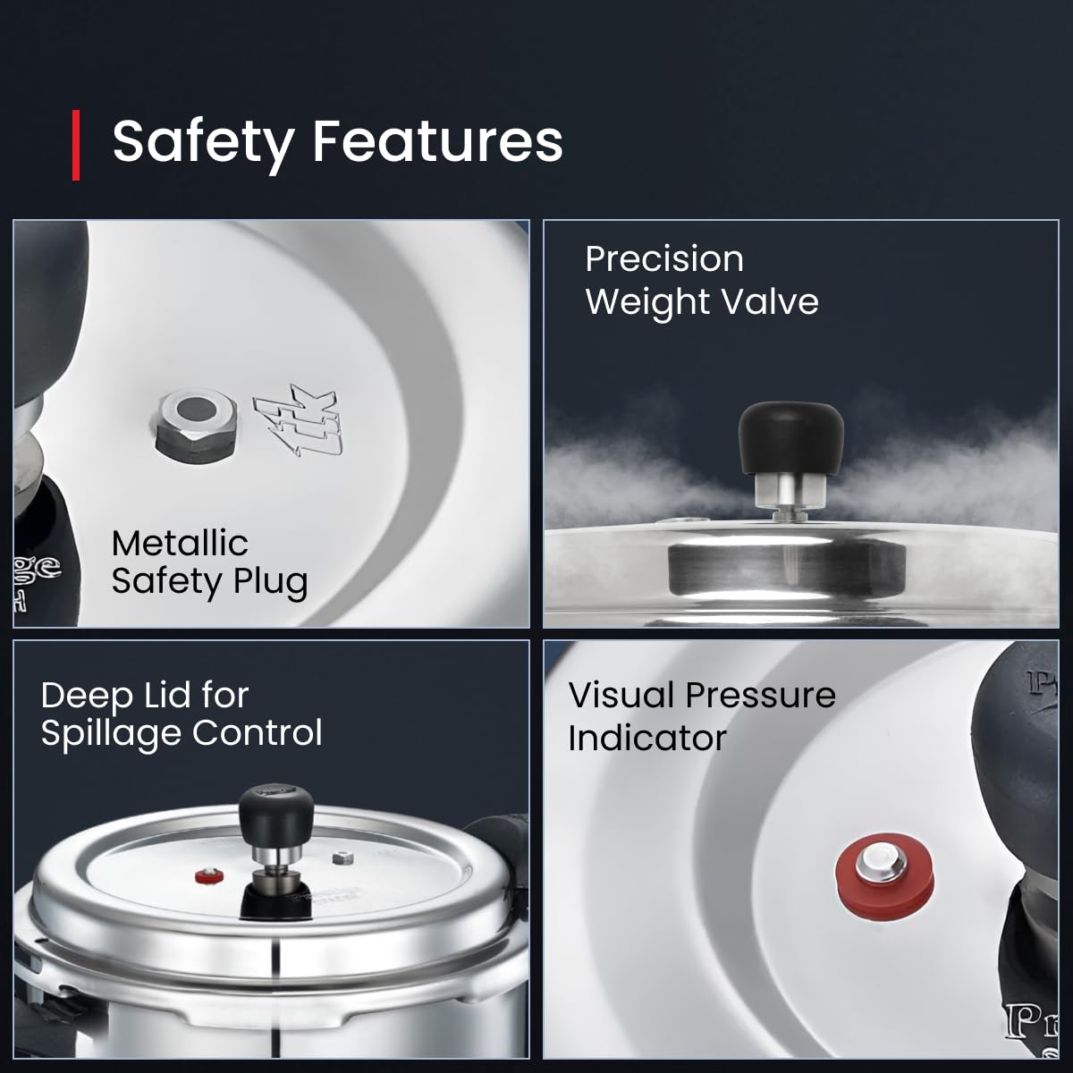 Prestige Svachh Deluxe Alpha 3L Spillage Control, Pressure Pan Cooker 20248