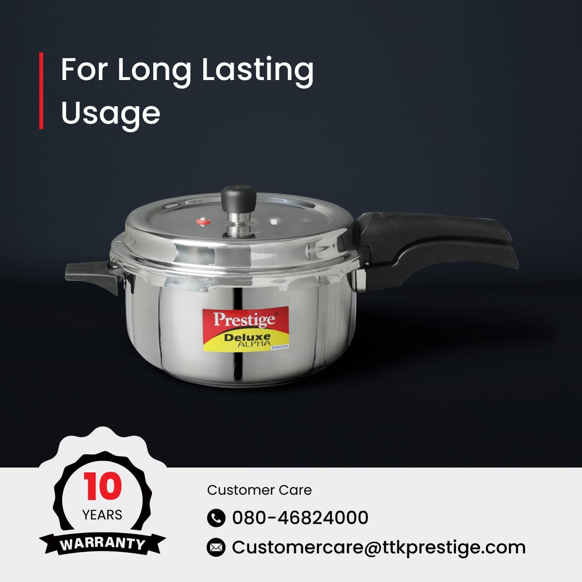 Prestige Svachh Deluxe Alpha 3L Spillage Control, Pressure Pan Cooker 20248