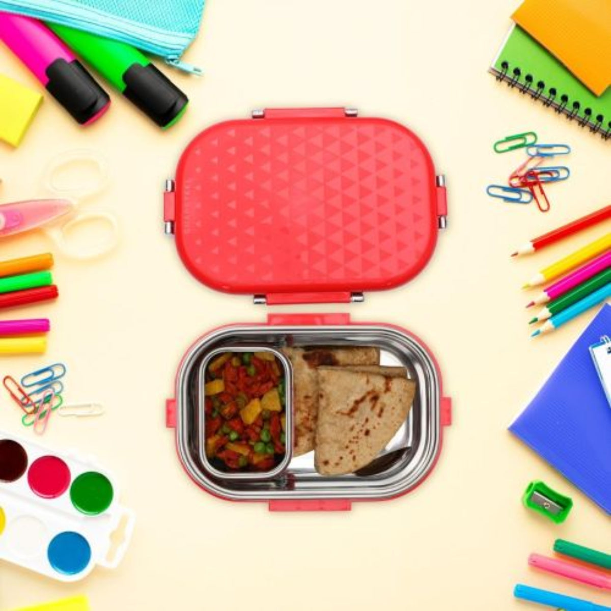 Jaypee Snap Steel Insulated Inner Stainless Steel School Kids Lunch Box - BPA Free