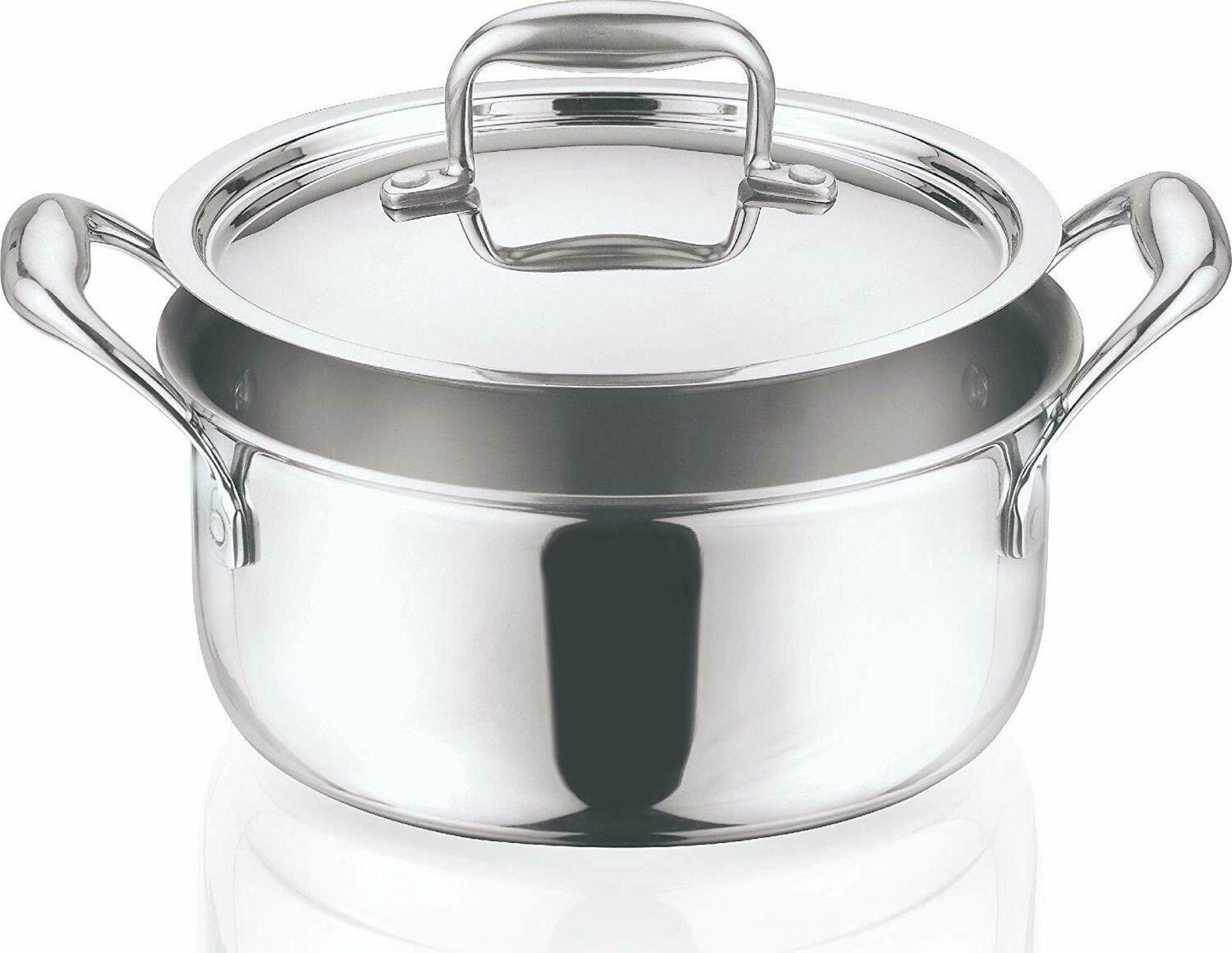 Vinod Platinum Triply Stainless Steel Saucepot 8 Liter 30 cm With Lid PSO30