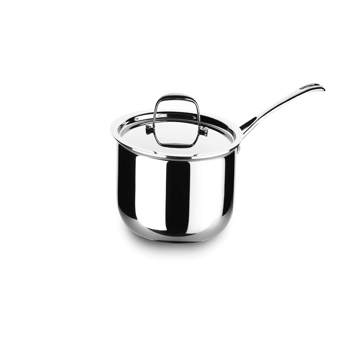 Crystal Tri Pro Triply Stainless Steel Saucepan with SS Lid 14 cm, Induction Bottom - CTP-SP-001
