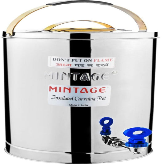 Mintage 10L Hot & Cold Tea Container Sleek Alpine With Golden Lid - TCA-10