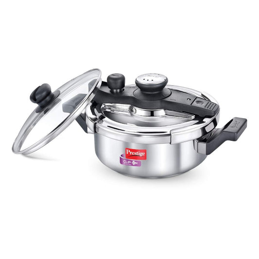 Prestige Clip On Savchh Stainless Steel 3 Litre Pressure Cooker - 20229