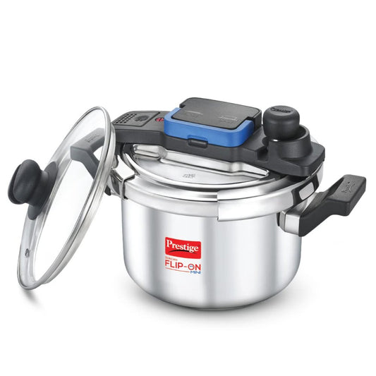 Prestige 5L Svachh FLIP-ON Stainless Steel Pressure Cooker with Glass Lid