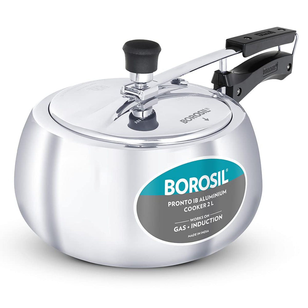 Borosil Pronto Aluminum 2 Liter Inner Lid Pressure Cooker, Induction Base - CFPC2LAL05