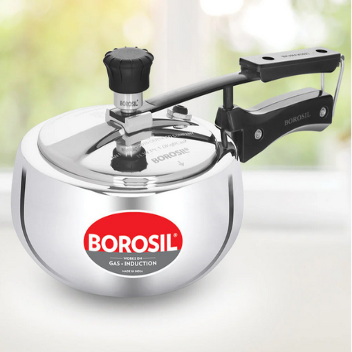Borosil Pronto Triply Stainless Steel Inner Lid 3.5L Pressure Cooker, Induction - CFTPLYILC08