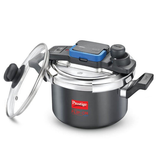 Prestige Svachh FLIP-ON Mini 3 Liter Hard Anodised Pressure Cooker with Glass Lid - 20168