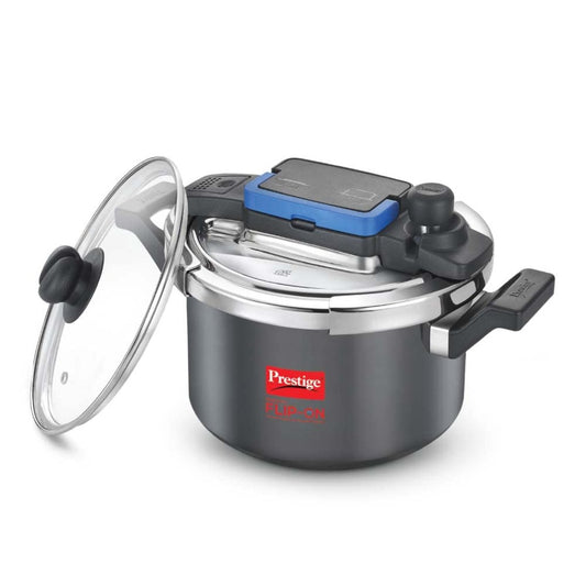 Prestige 5L Svachh FLIP-ON Hard Anodised Pressure Cooker with Glass Lid
