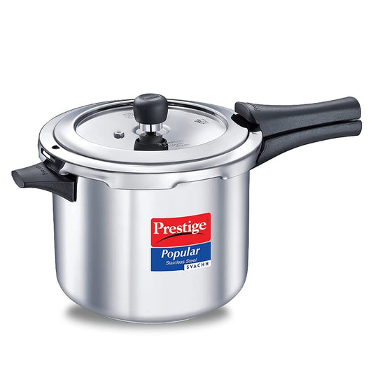 Prestige Popular Svachh Stainless Steel 2L Pressure Cooker, Silver - 20171
