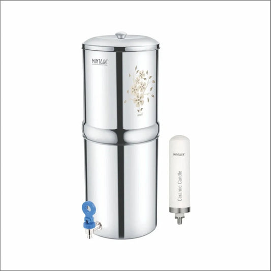 Mintage Stainless Steel Water Filter Aquagold 55L with Ceramic 4 Candle - WFA-55