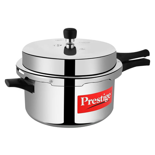 Prestige Popular Virgin Aluminium Outer Lid Pressure Cooker, 7.5L Silver - 10027