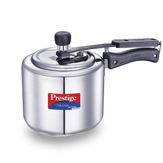 Prestige Svachh Nakshatra Alpha Stainless Steel 3 Liter Pressure Cooker, Silver - 20245