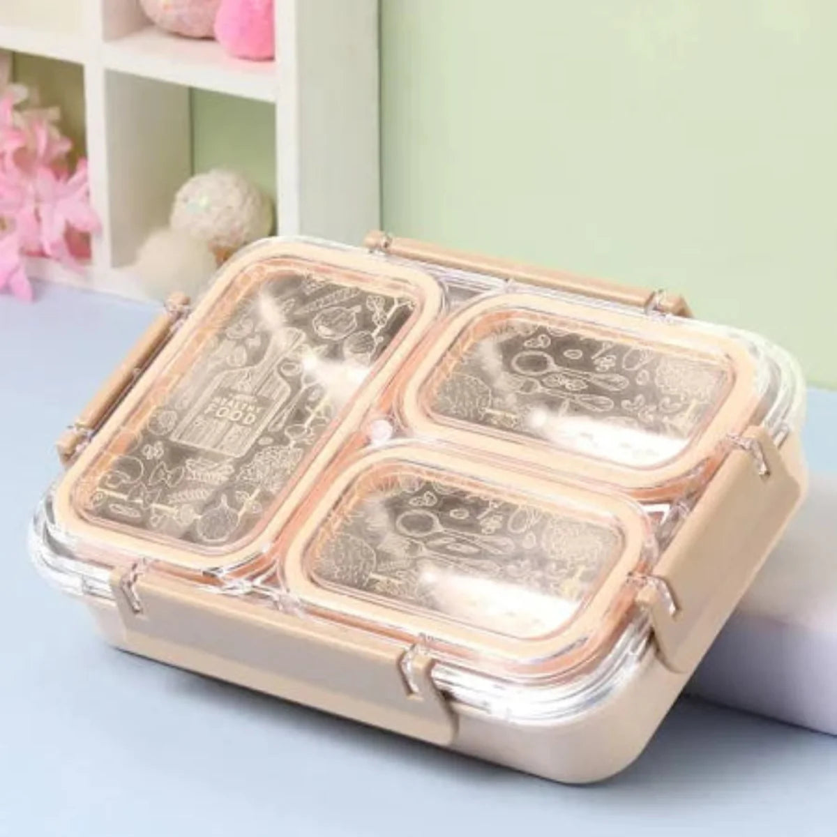 Jaypee Inner Stainless Steel Exteel Insulated Tripple Cavity Lunch Box Suitable for School & Offices - BPA Free