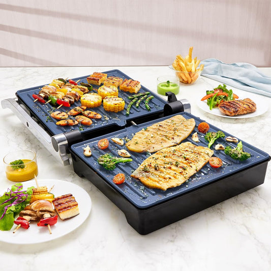 Borosil Mega Jumbo 2000W Grill Sandwich Maker | Opens 180°, 6 Sandwiches - BSM01