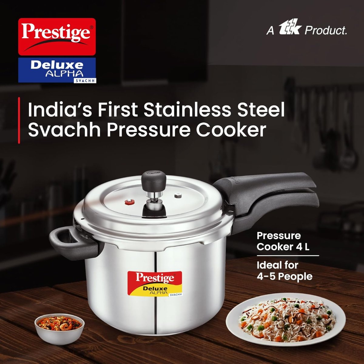 Prestige Svachh Deluxe Alpha 4L Spillage Control Pressure Cooker 20250