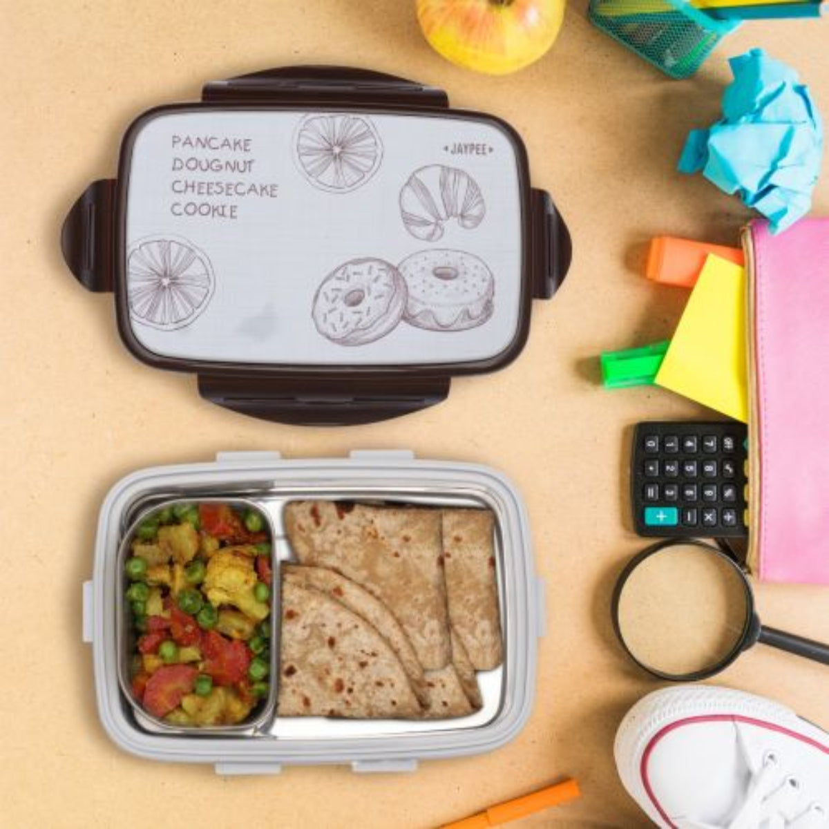 Jaypee Ecosteel360 Sr Insulated Inner Stainless Kids Lunch Box - BPA Free