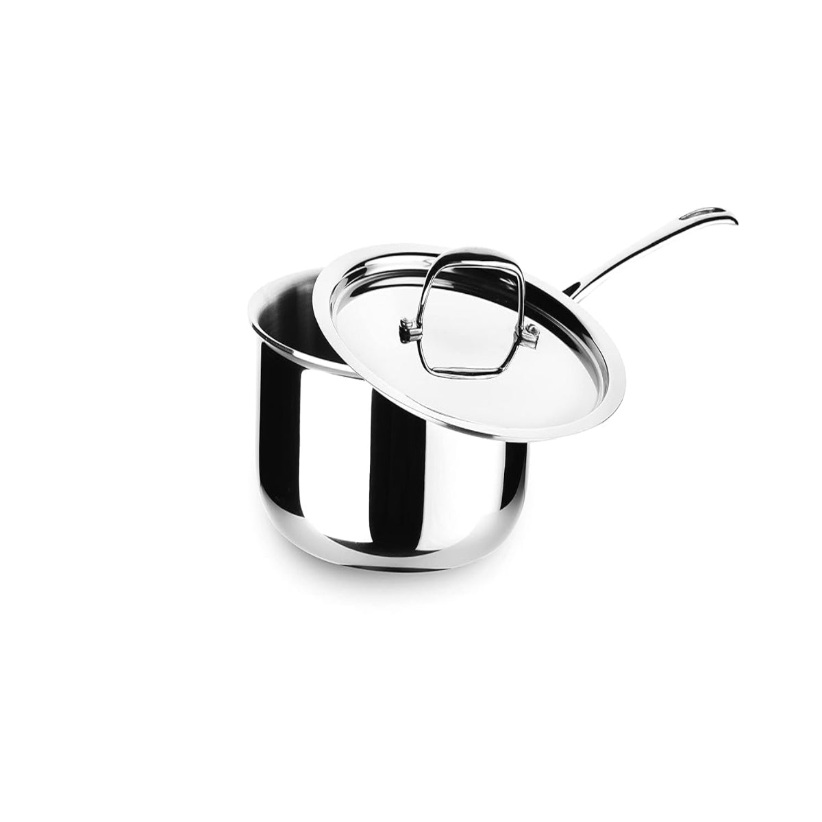 Crystal Tri Pro Triply Stainless Steel Saucepan with SS Lid 14 cm, Induction Bottom - CTP-SP-001