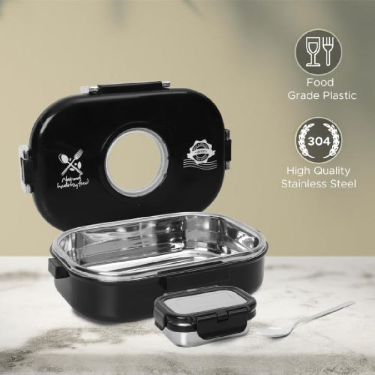 Jaypee Submarine Insulated Inner Stainless Steel Lunch Box for School, Office & Multipurpose - BPA Free