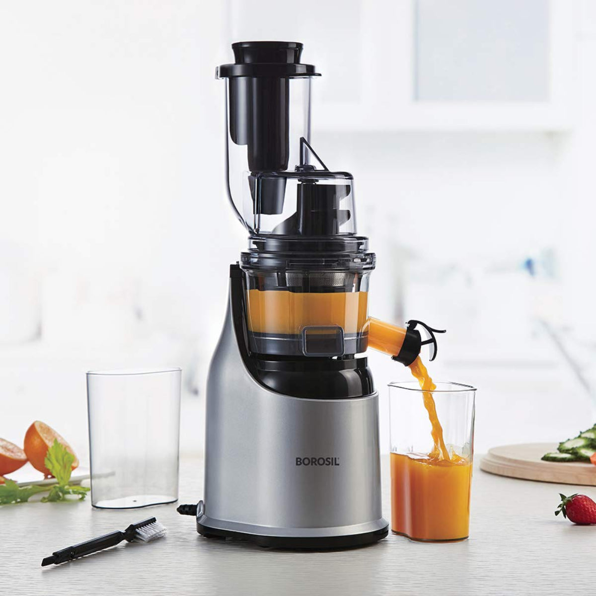 Borosil Health Pro 200-Watt Slow Juicer, Black - WB14