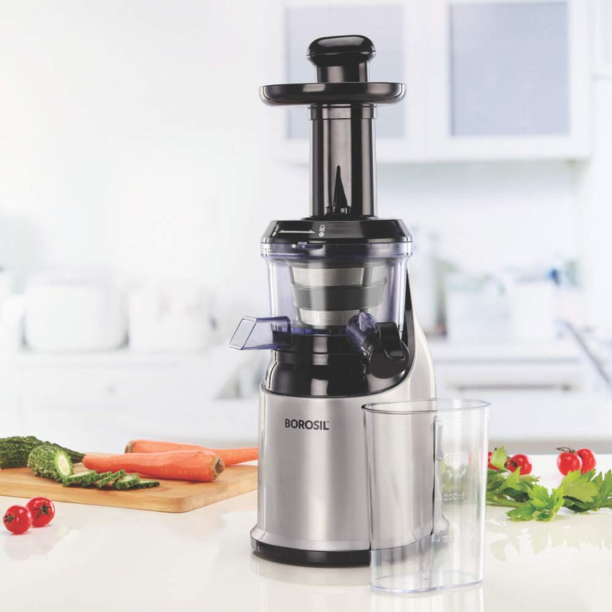 Borosil Health Pro 200-Watt Slow Juicer, Black - WB13