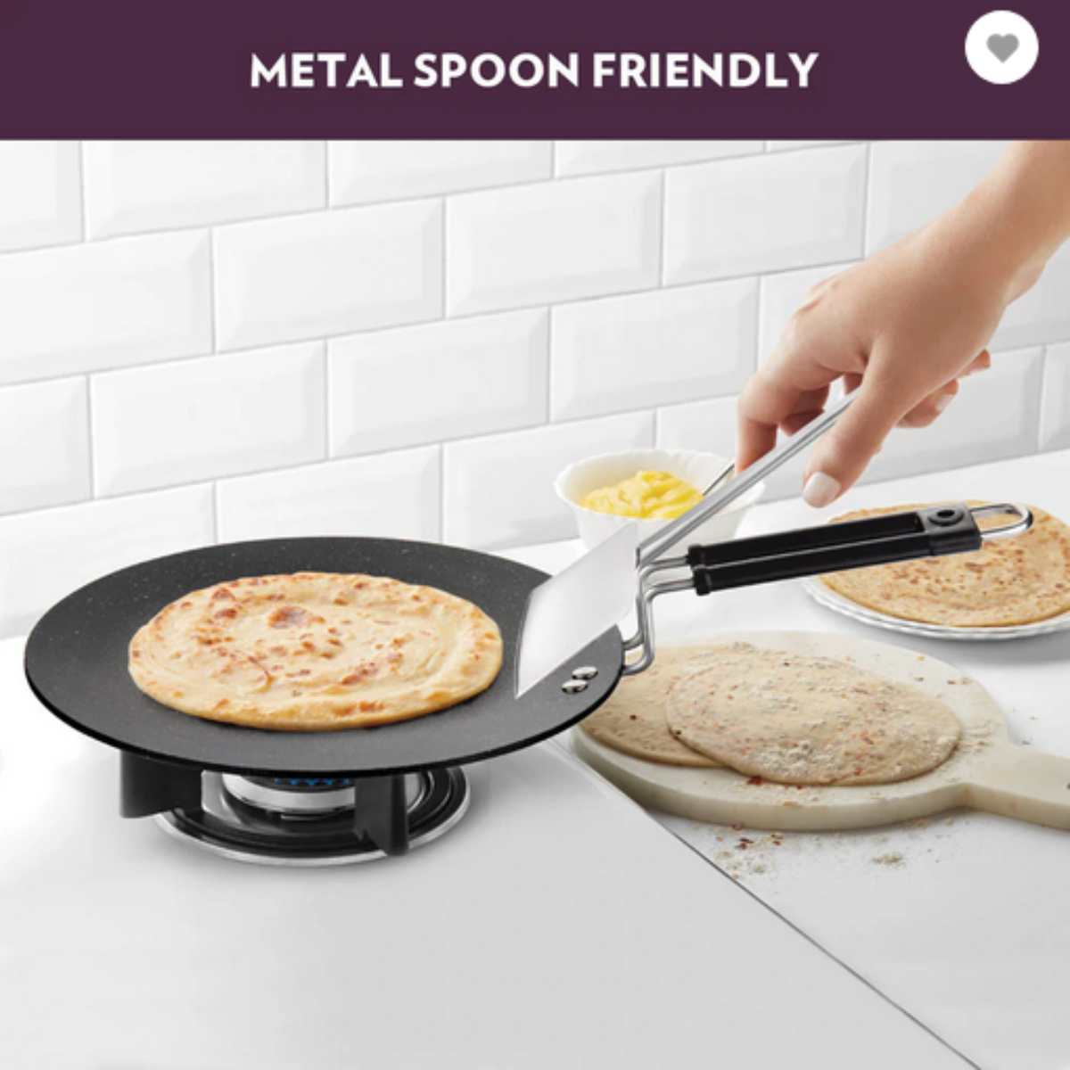 Borosil Granito Nonstick Concave Tawa 28 cm - NSCT28GR06