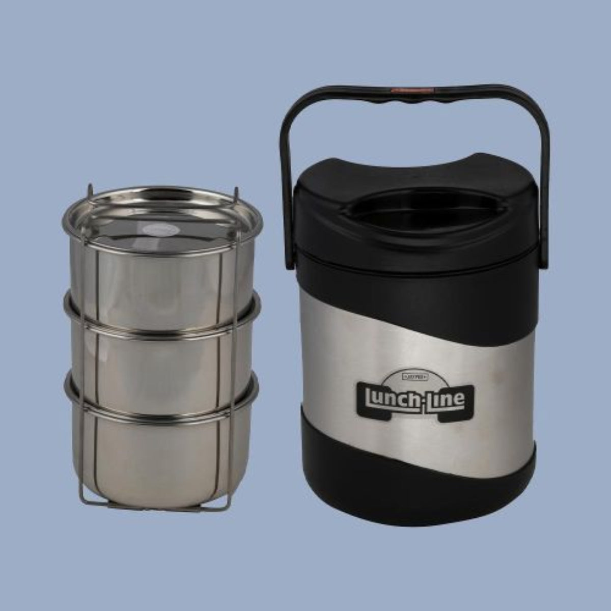 Jaypee Lunch Line Insulated Inner Stainless Steel Lunch Box with 3 Compartment, 1.14L Capacity for Office