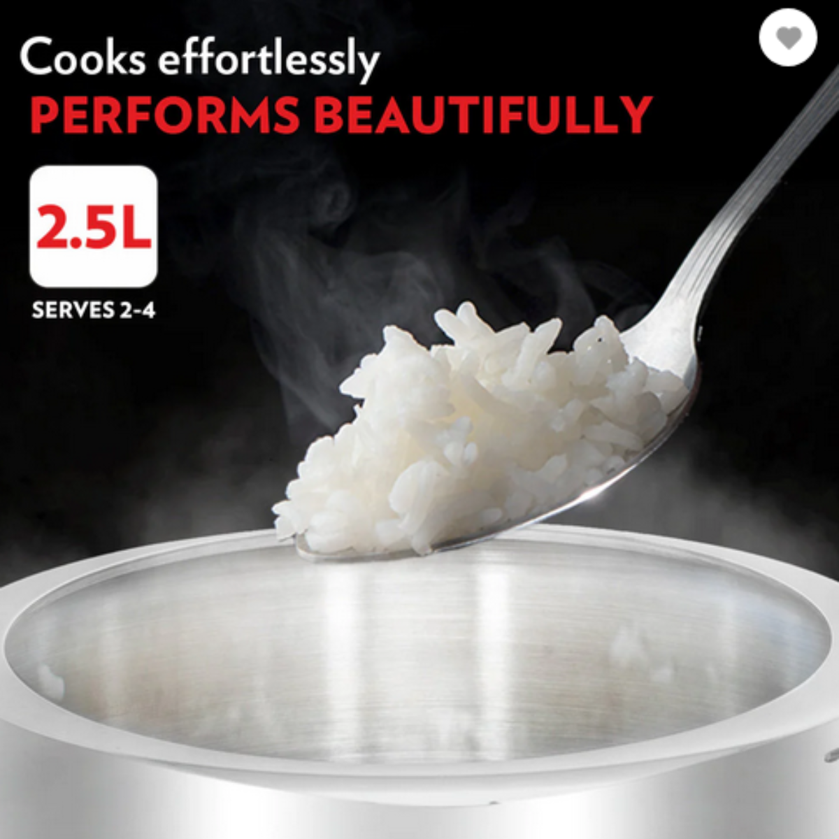 Borosil Pronto Triply Stainless Steel Inner Lid 2.5L Pressure Cooker, Induction - CFTPLYILC07