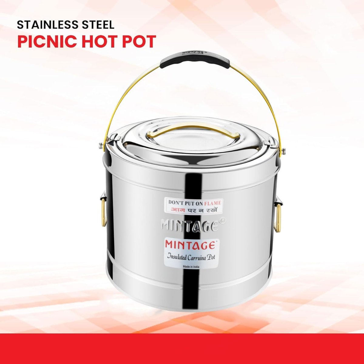 Mintage Stainless Steel Hot/Cold Hot Pot Orbit 10L with Upper & Side Handle HP10