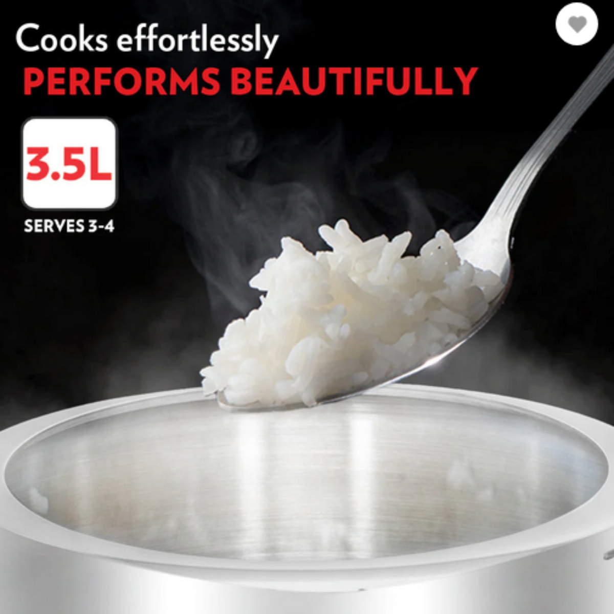 Borosil Pronto Triply Stainless Steel Inner Lid 3.5L Pressure Cooker, Induction - CFTPLYILC08