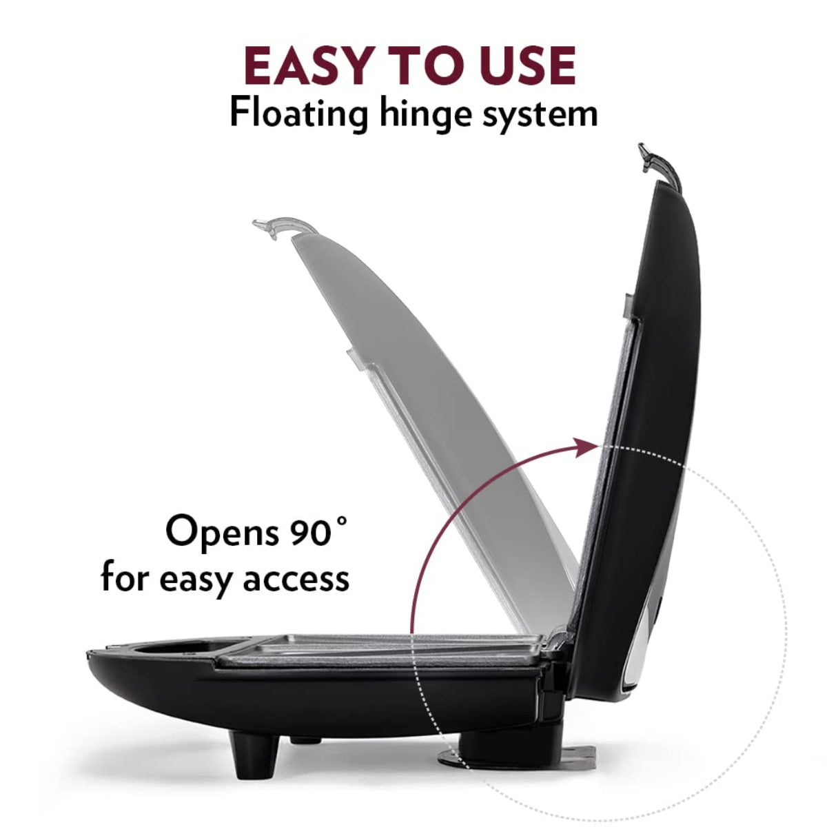 Borosil 700 Watts Neo Sandwich Maker | Opens 90° , 2 Sandwiches - BSM70NDS15