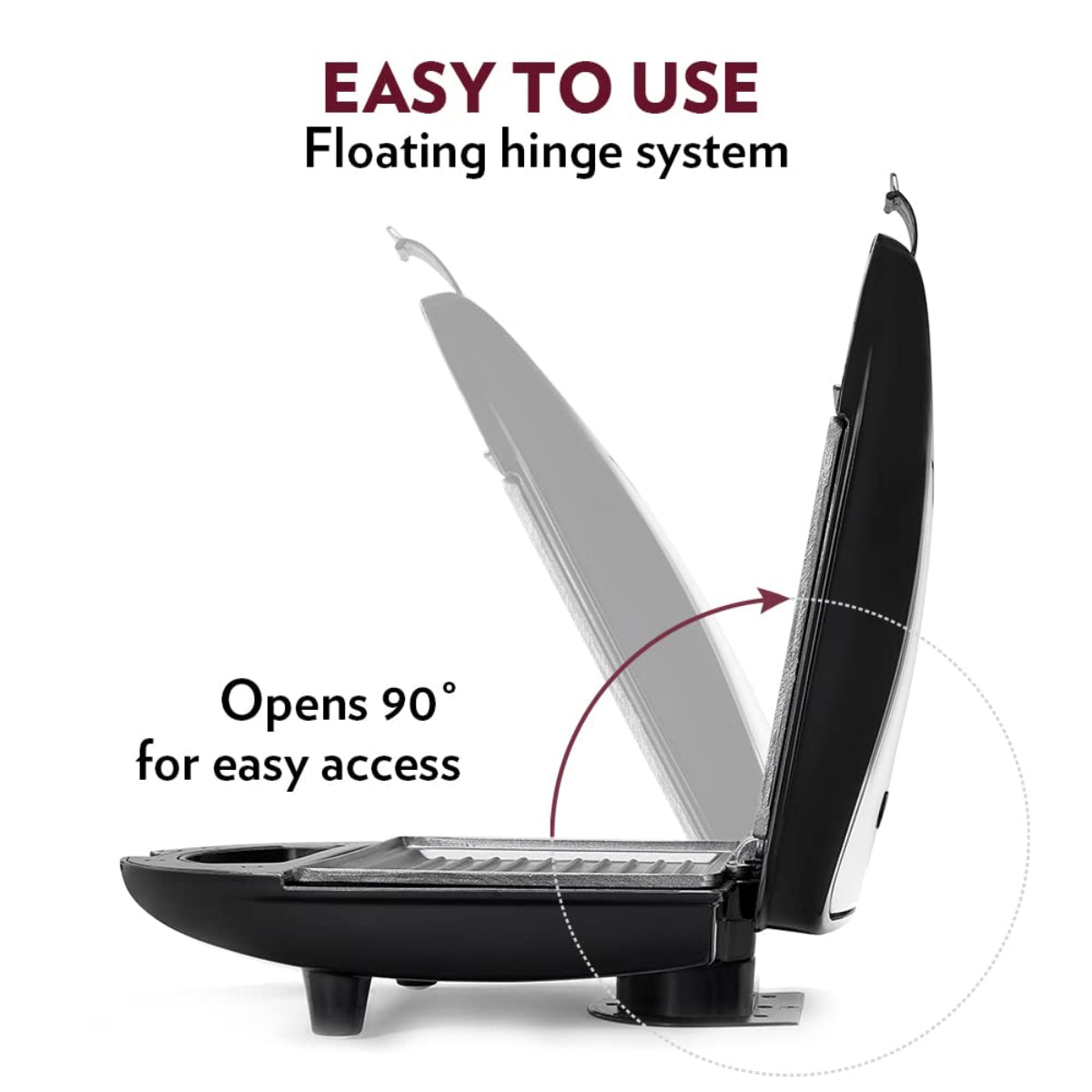 Borosil 700 Watts Neo Grill Sandwich Maker | Opens 90° , 2 Sandwich - BSM70NDG13 