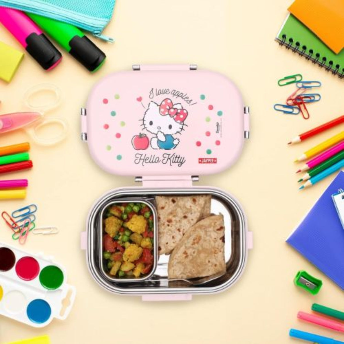 Jaypee Missteel Insulated Inner Stainless Steel Kids Lunch Box - BPA Free
