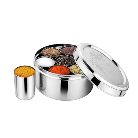 Prabha Stainless Steel Jumbo Spice Box Plain