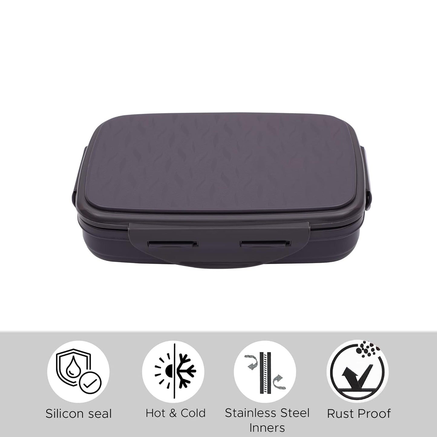 JAYPEE Stainless Steel Insulated Lunch Box Wavesteel Sr. Raider Grey, 600 ml, Suitable for School, Offices and picnics,Microwave Safe