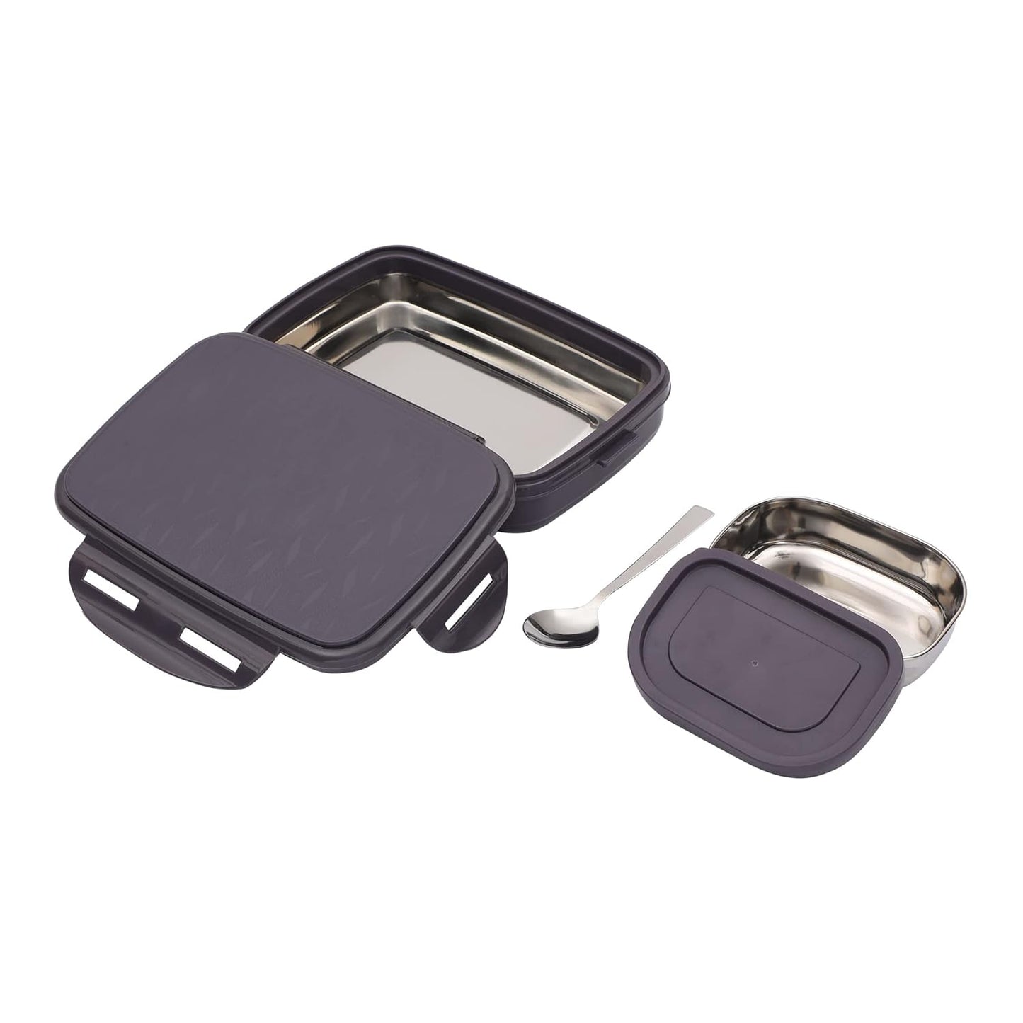 JAYPEE Stainless Steel Insulated Lunch Box Wavesteel Sr. Raider Grey, 600 ml, Suitable for School, Offices and picnics,Microwave Safe