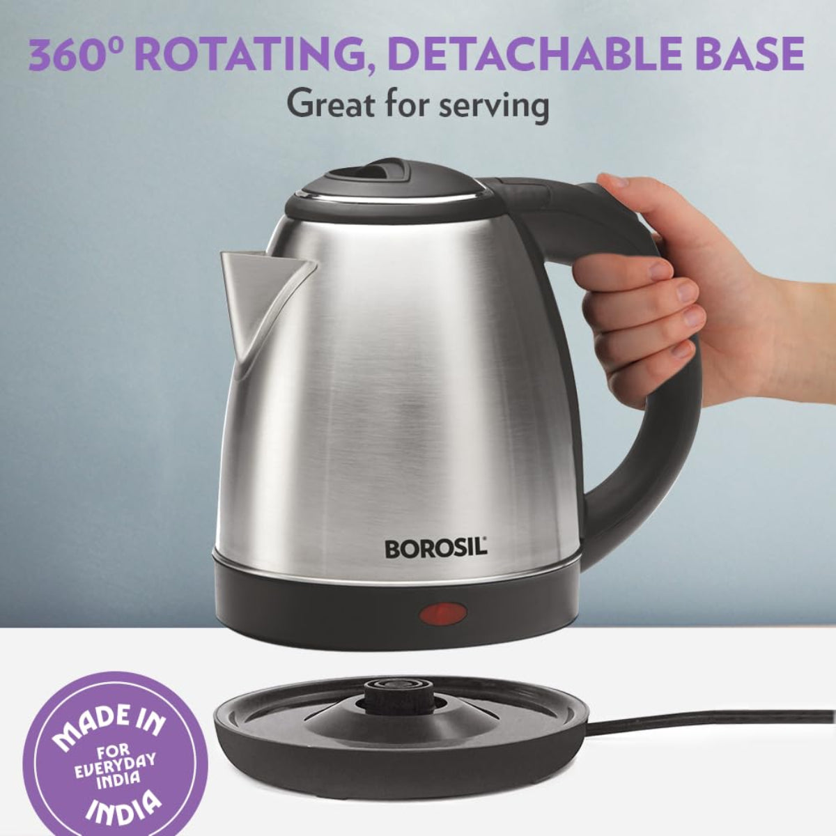 Borosil 1350 Watts, 1.5 Liter Rio Electric Kettle - BKE15LSSB23