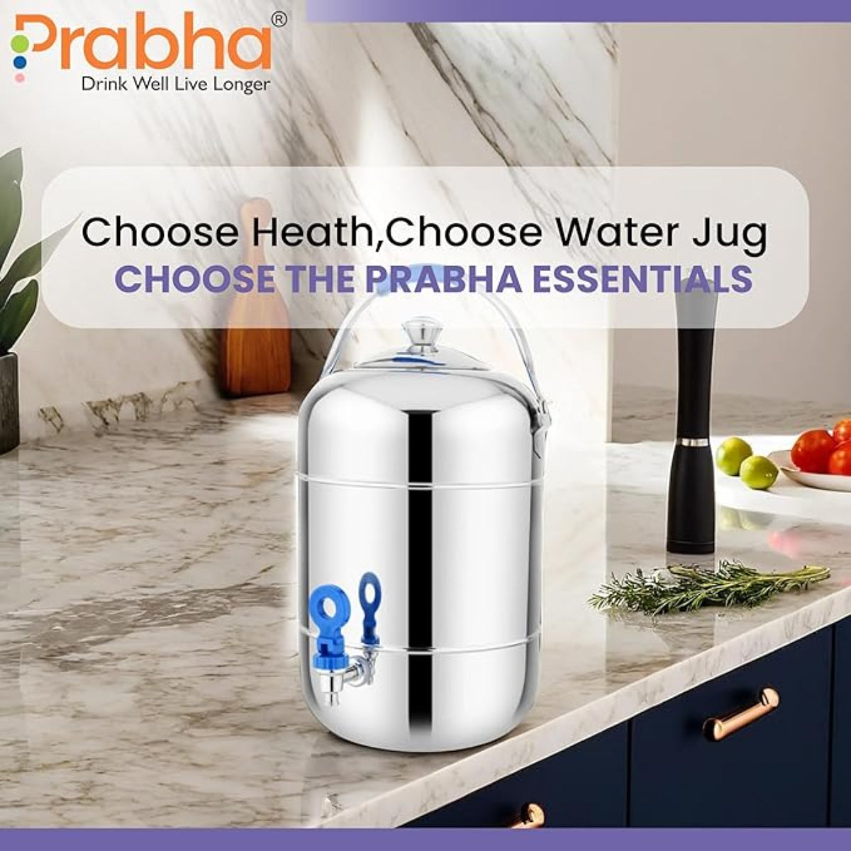 Prabha Fresho Water Jug | Container 10 Liters with Tap