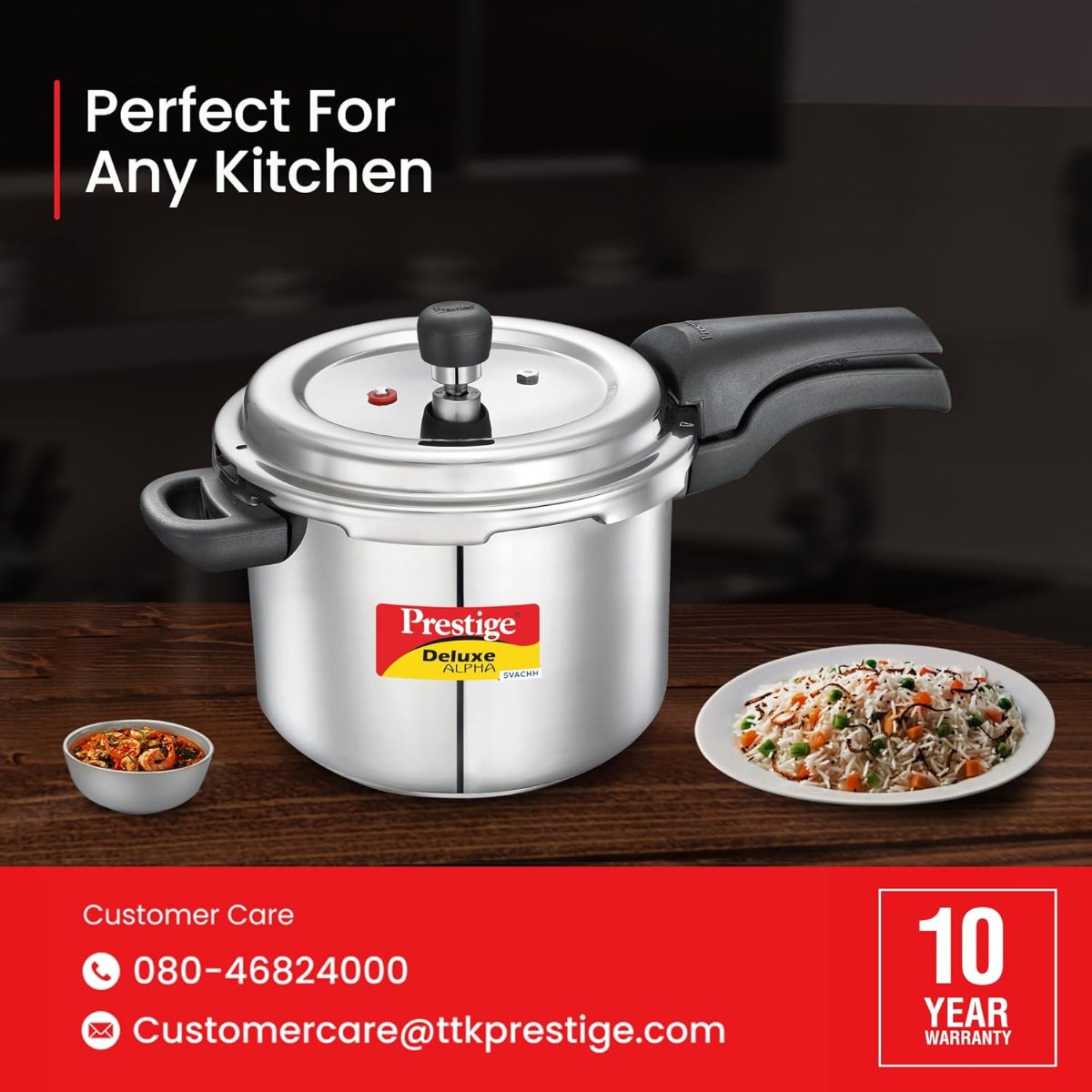 Prestige Svachh Deluxe Alpha 4L Spillage Control Pressure Cooker 20250