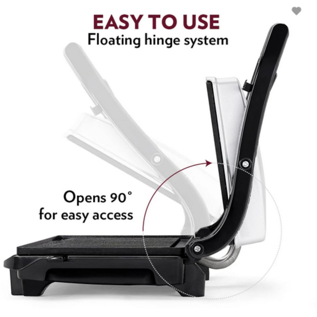 Borosil 700 Watts Prime Grill Sandwich Maker | Opens 90° , 2 Sandwich - BGRILLPS11