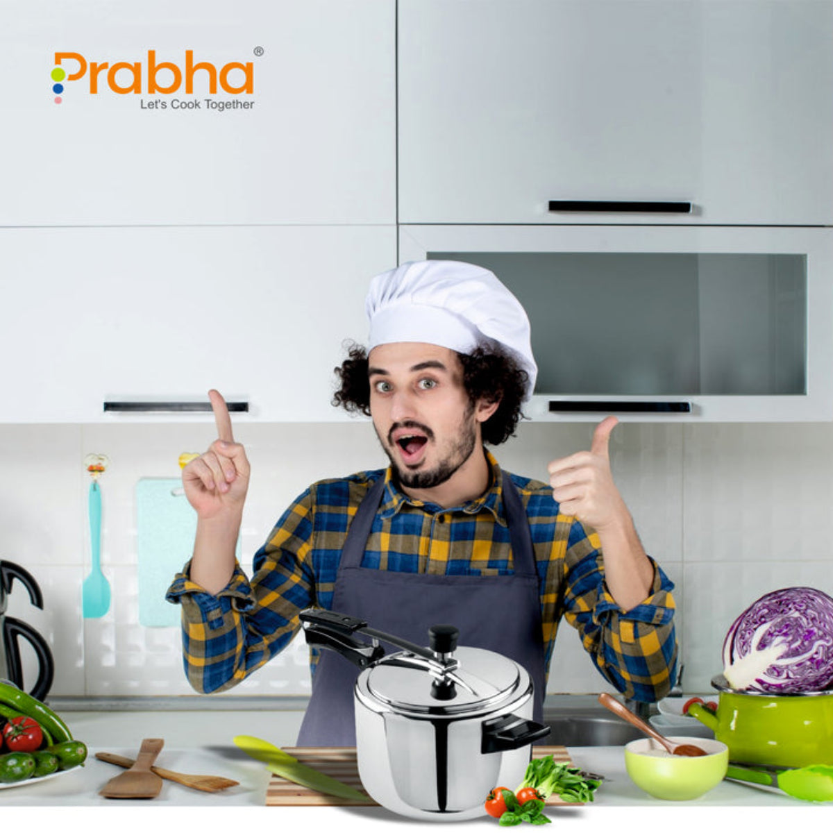 Prabha Aria Stainless Steel Pressure Cooker