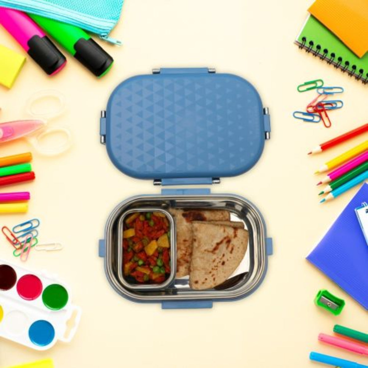 Jaypee Snap Steel Insulated Inner Stainless Steel School Kids Lunch Box - BPA Free