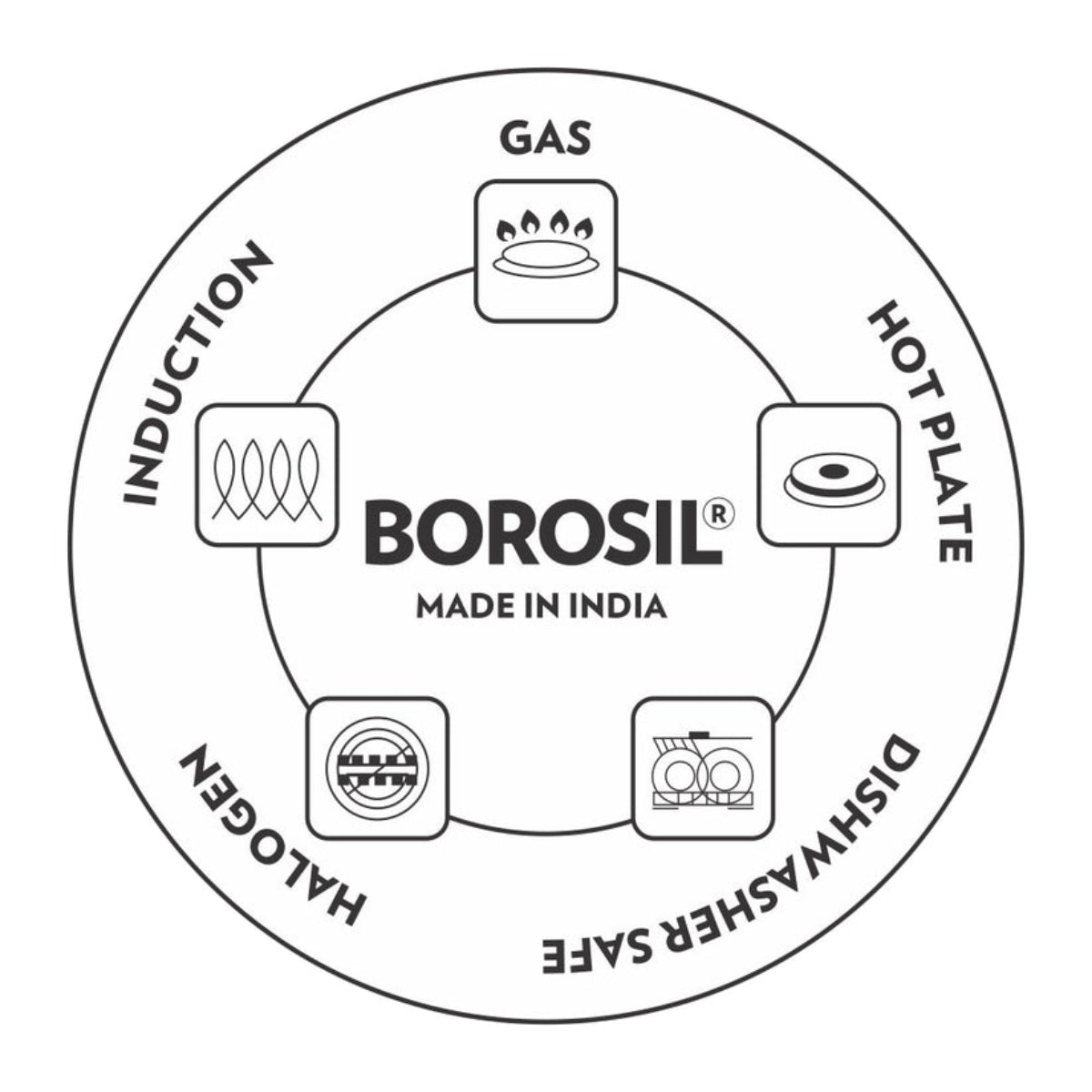 Borosil Cookfresh SS Deep Kadhai With Lid in Size 1.8L | 2.3 L | 2.8 L