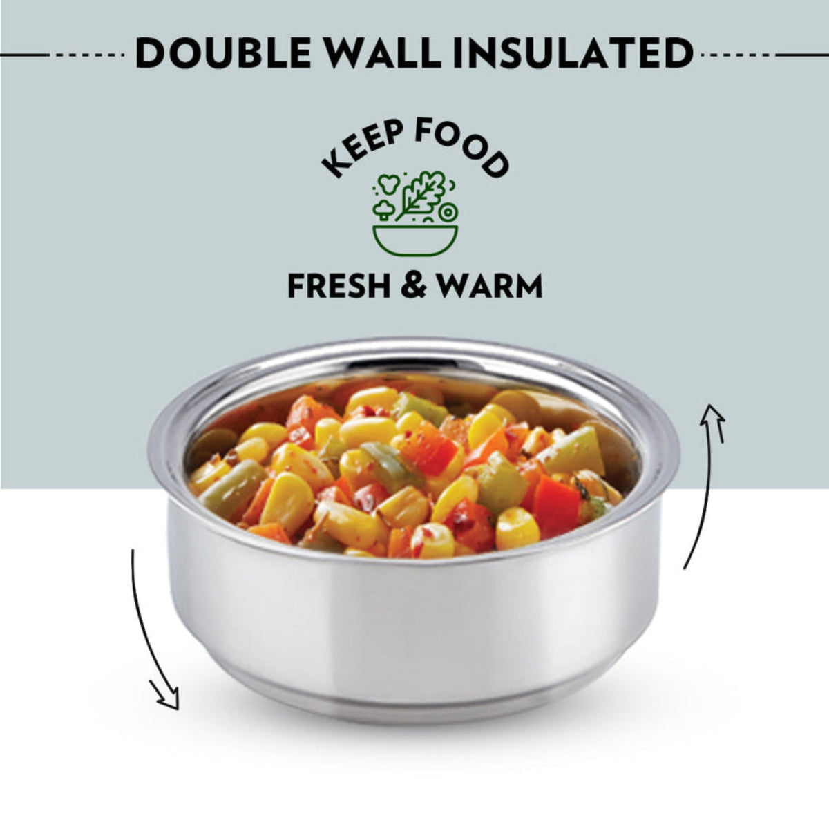 Borosil Carryfresh Lunchbox, Set of 2, Flat (Medium) | 180ml