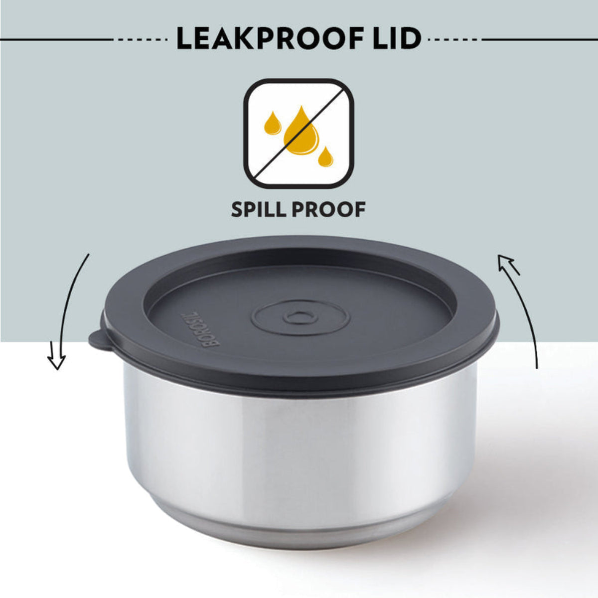 Borosil Carryfresh Lunchbox, Set of 2, Large, 280ml