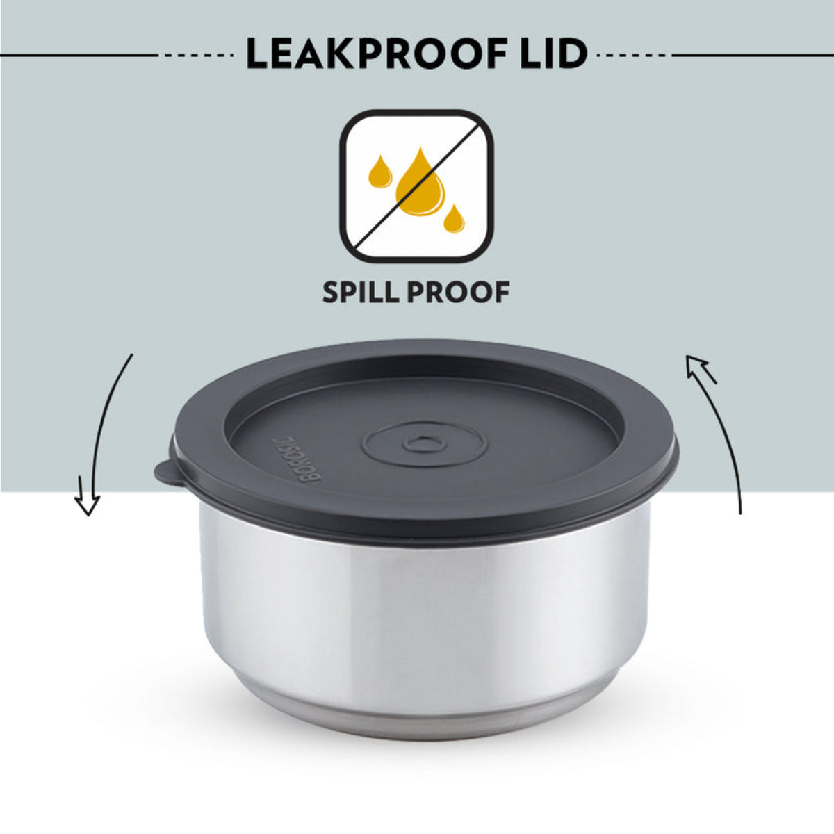 Borosil Carryfresh SS Insulated Lunchbox, Set of 4, (280ml x 2) + (180ml x 2)