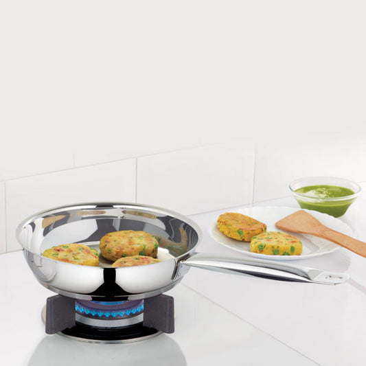 Borosil Cookfresh SS Frying Pan 1.5L | 2.2 L